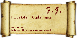 Fitzkó Gyöngy névjegykártya