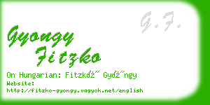 gyongy fitzko business card